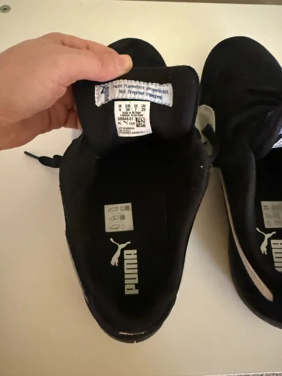 PUMA X Sparco Speedcat Black & White Suede Sneakers Mens 7 - Picture 8 of 8